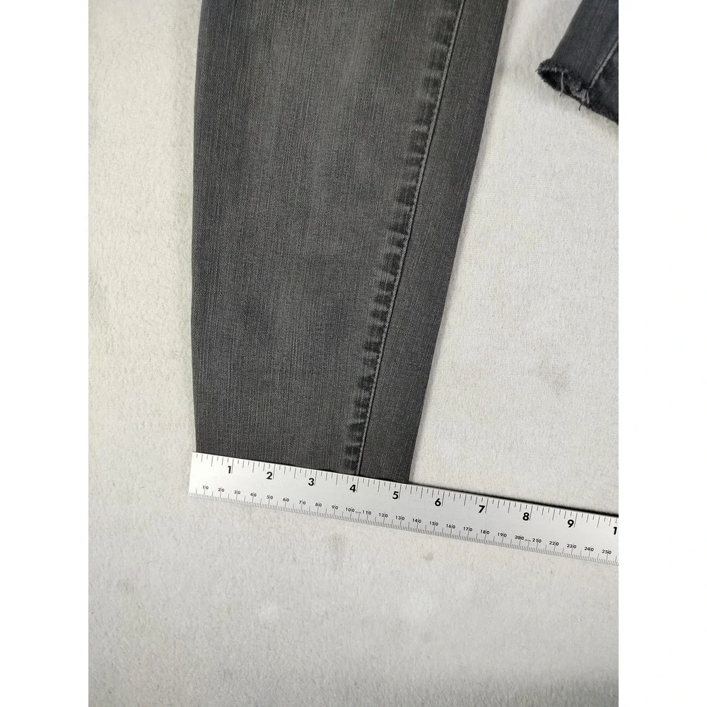 Madewell‎ 9 Inch Skinny Jeans Womens 26P Gray Mid Rise Distressed Raw Hem Ankle